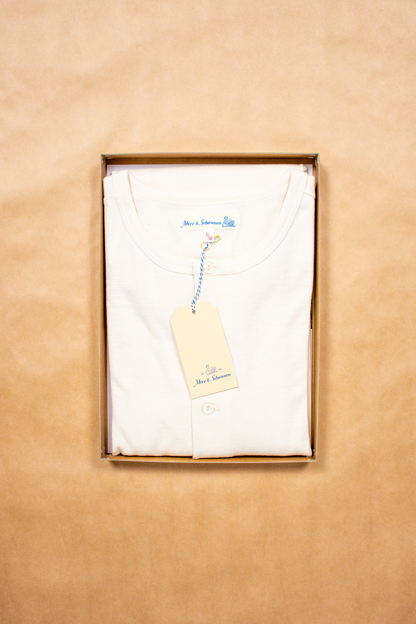 Merz b. Schwanen - 206 Loopwheeled Organic CO Henley Nature - 9
