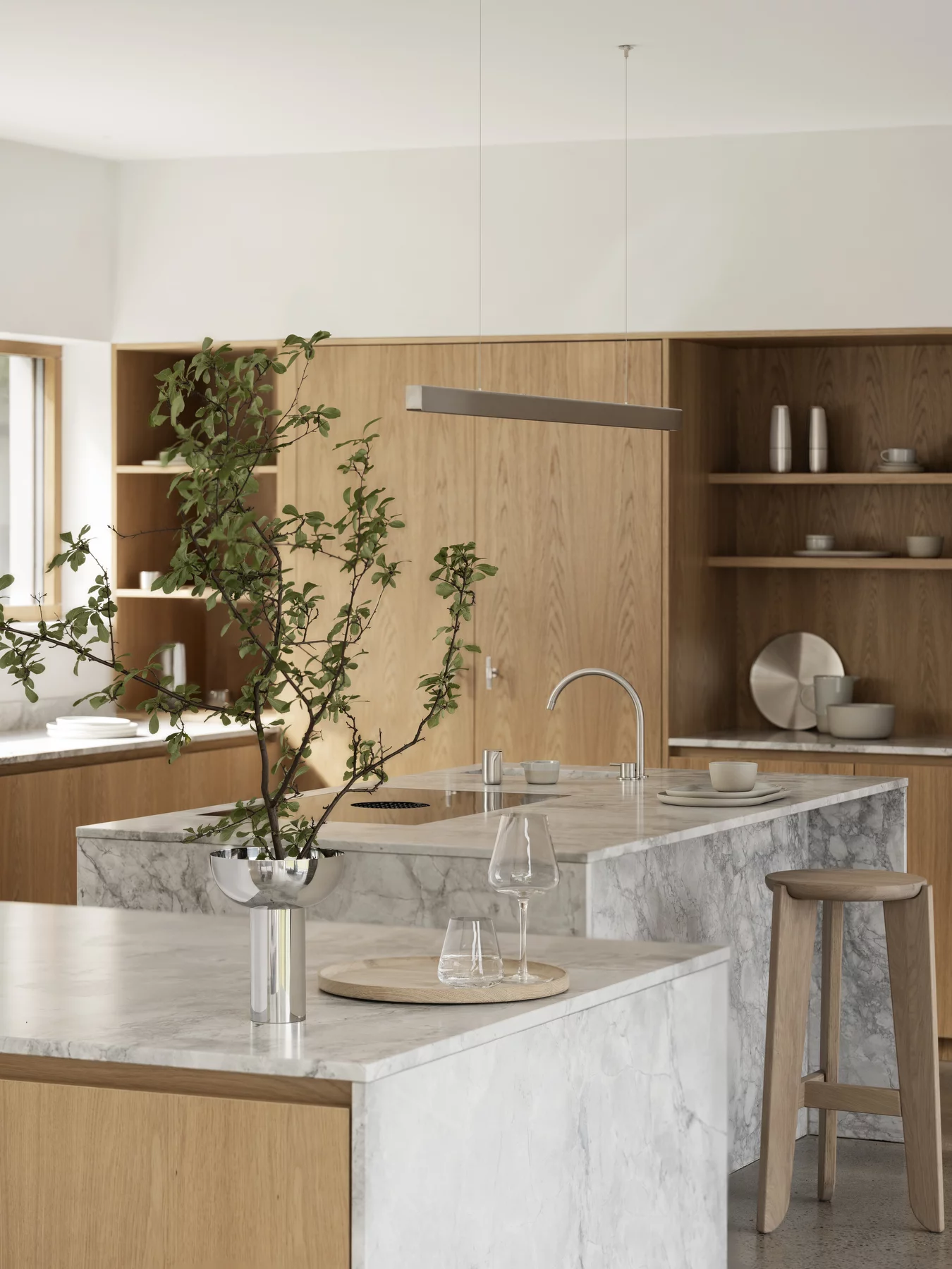 Bar stool -ELI- Oak, height 75 cm - 7