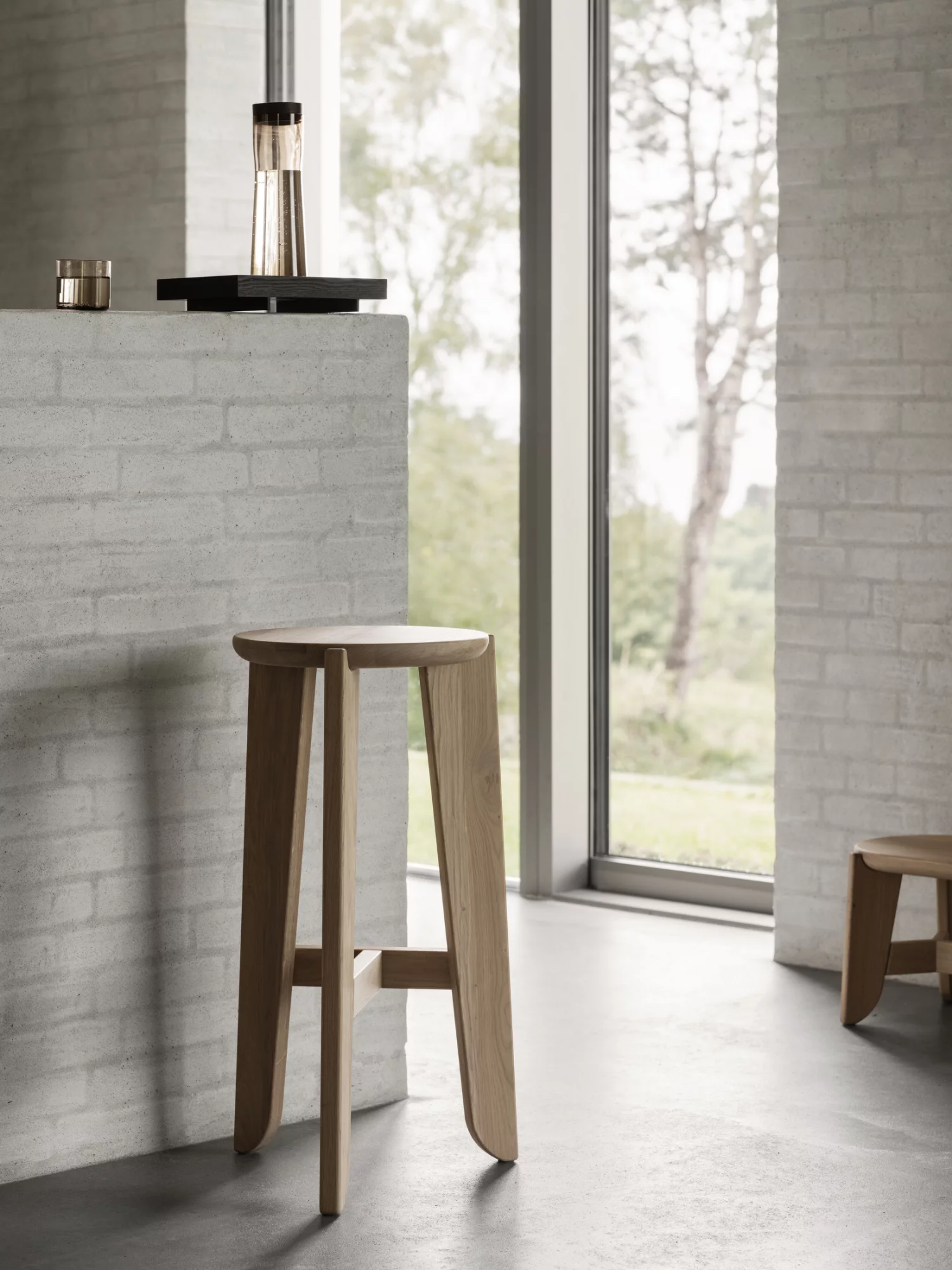 Bar stool -ELI- Oak, height 75 cm - 9