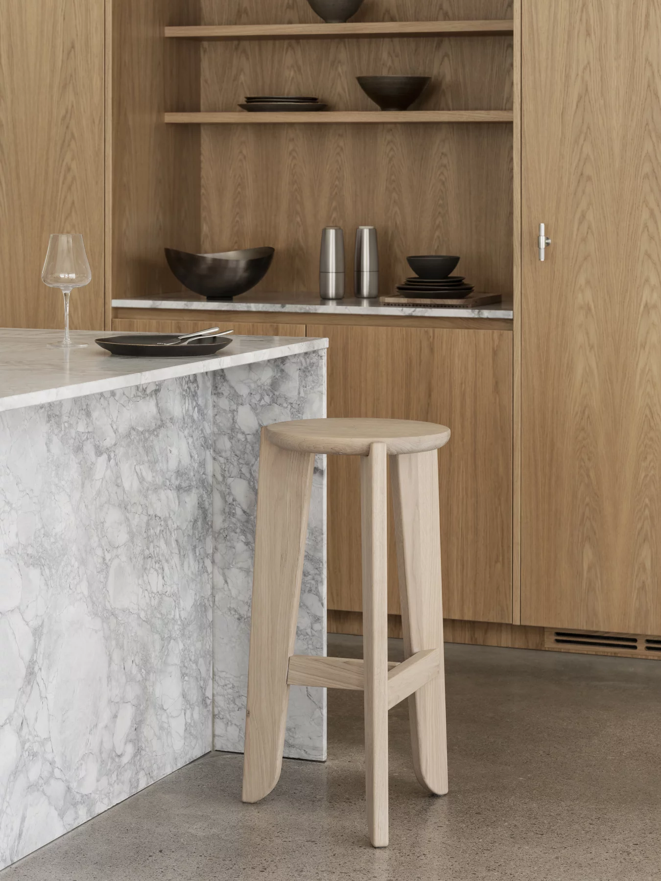 Bar stool -ELI- Oak, height 75 cm - 8
