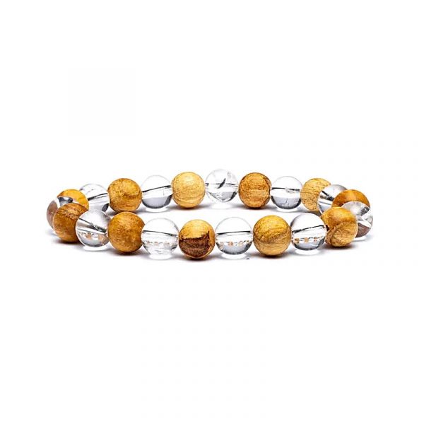 Palo Santo och Bergkristall Armband