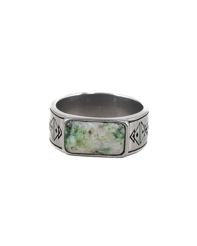 Jernhest - Alvan Ring - Silver - Ring med Kolmårdsmarmor - 3