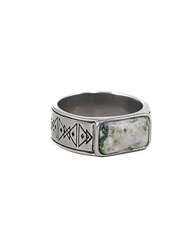 Jernhest - Alvan Ring - Silver - Ring with Swedish Marble
