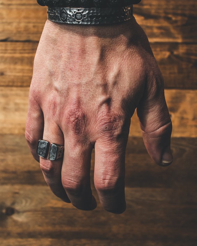 Jernhest - Hovs Ring - Silver - Ring with swedish marble - 2