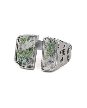 Jernhest - Hovs Ring - Silver - Ring with swedish marble