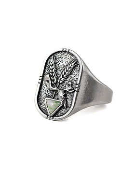 Jernhest - Dvardala Ring - Silver - Ring with Swedish Marble