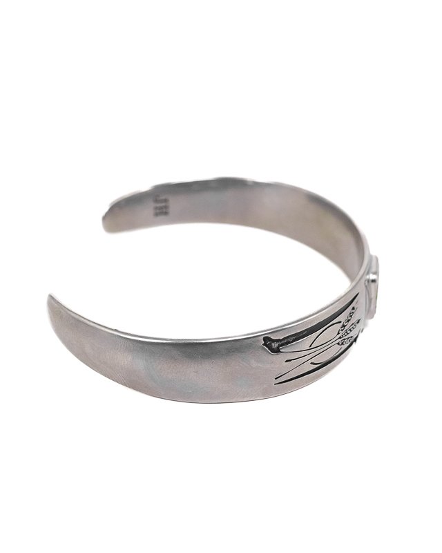 Jernhest - Heda Bangle - Vintage Silver - Armlänk med Kolmårdsmarmor - 3