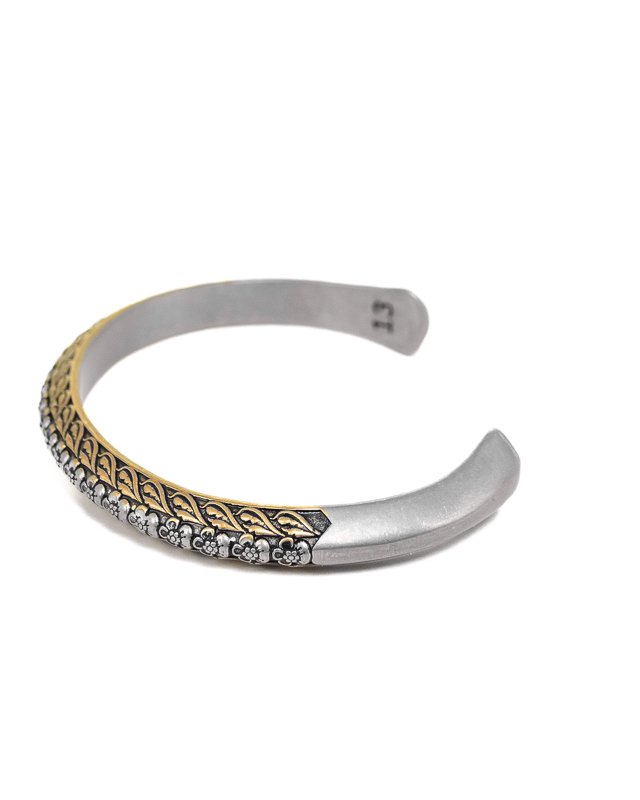 Jernhest - Acksi Bangle - Silver - Bracelet with Kurbit pattern - 3