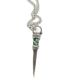Jernhest - Risa Pendant - Silver - Pendant with Swedish Marble