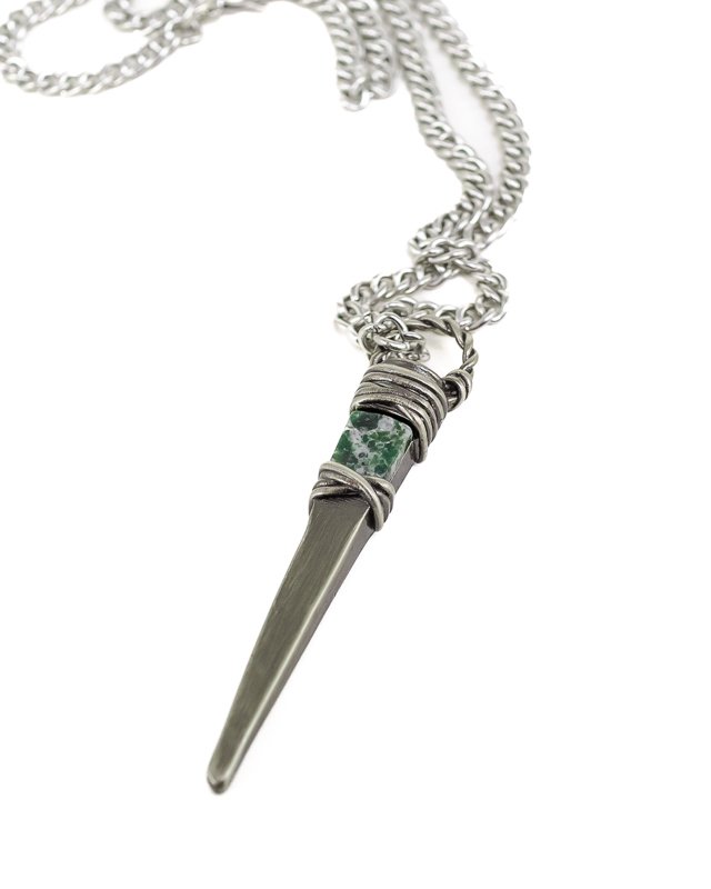Jernhest - Risa Pendant - Silver - Pendant with Swedish Marble - 2