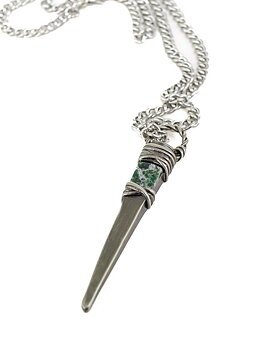 Jernhest - Risa Pendant - Silver - Pendant with Swedish Marble