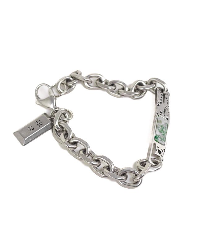 Jernhest - Torp Armband - Silver - Kedja med Kolmårdsmarmor - 3