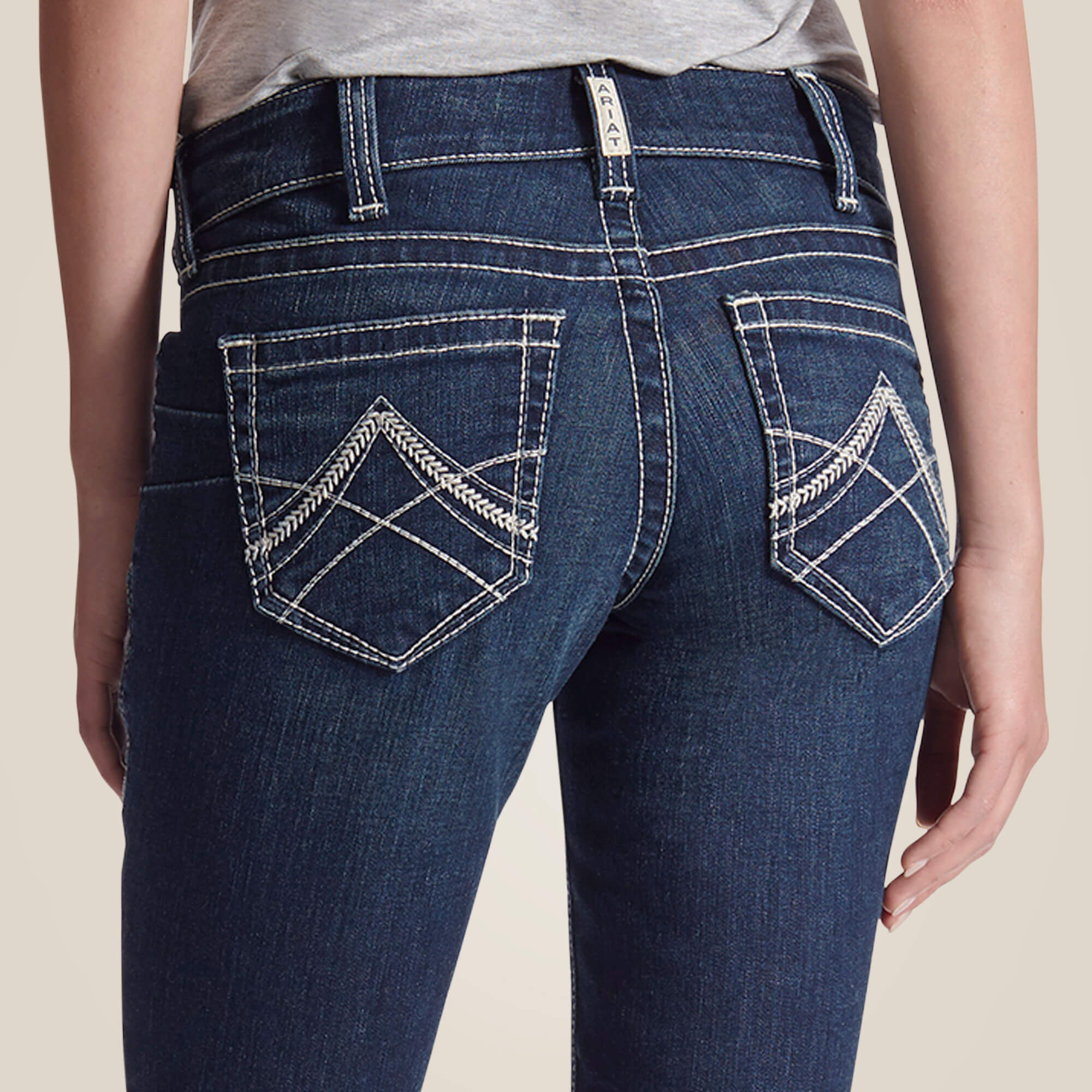 ARIAT R.E.A.L. MID RISE ICON STACKABLE STRAIGHT LEG JEANS - 7