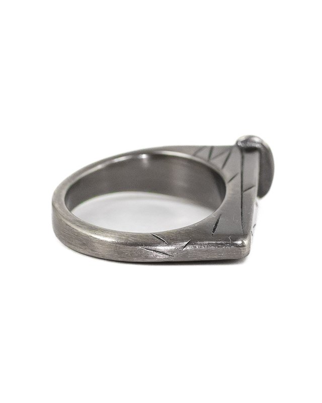 Jernhest - Sern Ring - Antique Silver - Forged Nail - 4