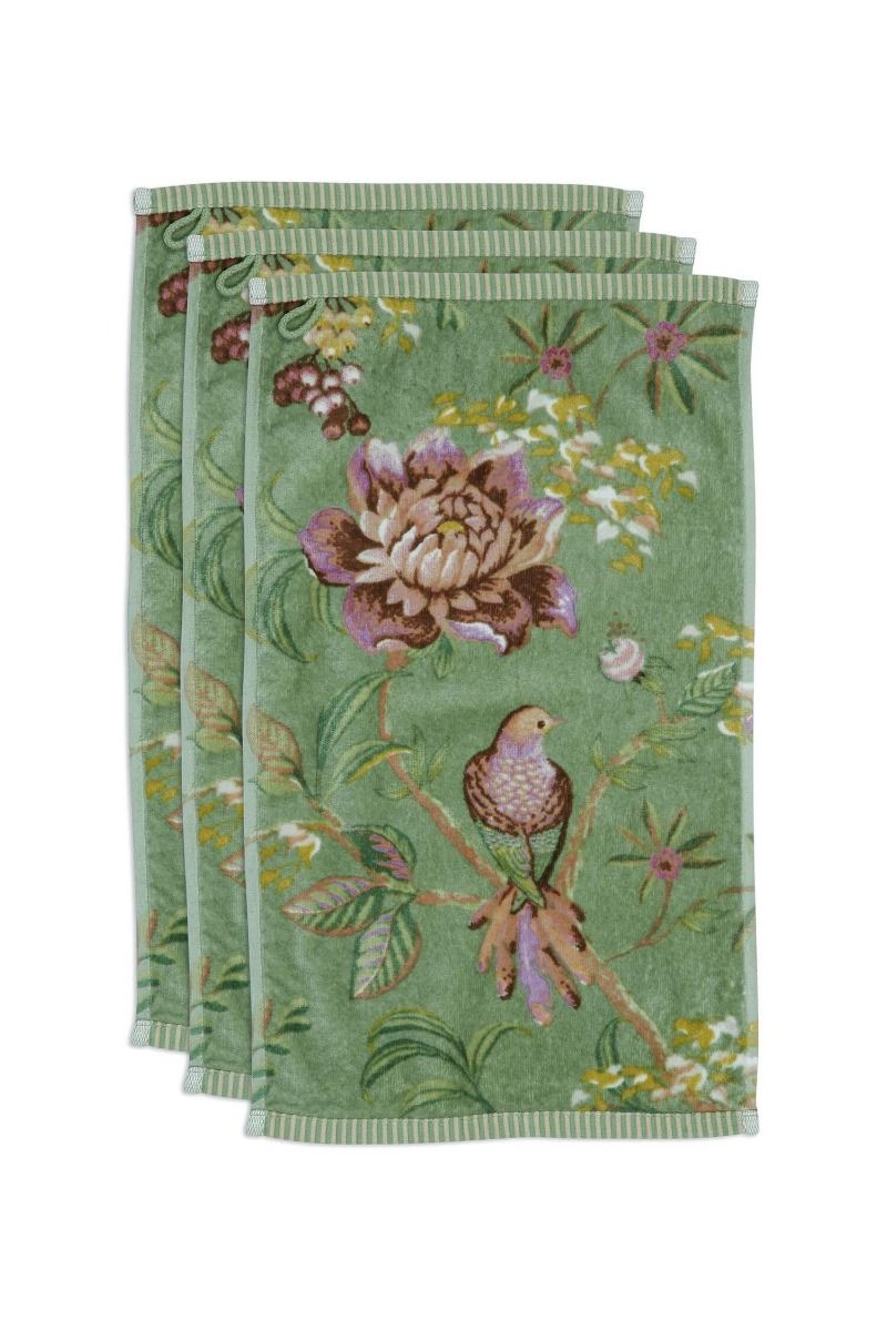 Pip Studio Gästhandduk Secret Garden Grön 