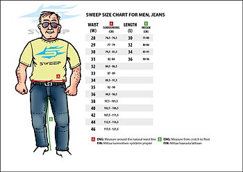 - Måttabell Sweep Jeans herr