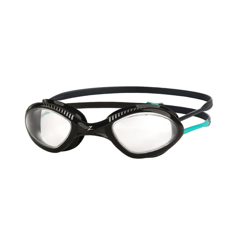 Zoggs Tiger Swim Goggles - Black/Turqoise/Clear