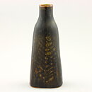 Carl-Harry Stålhane (1960s) Brown Studio Vase with Relief Decor 18 cm
