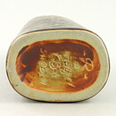 Carl-Harry Stålhane (1960s) Brown Studio Vase with Relief Decor 18 cm