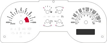 Gauge Face 2005-2009 Ford Mustang GT MPH to KMH Version