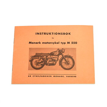 Käyttöohje Monark Moottoripyörä M550 NOS