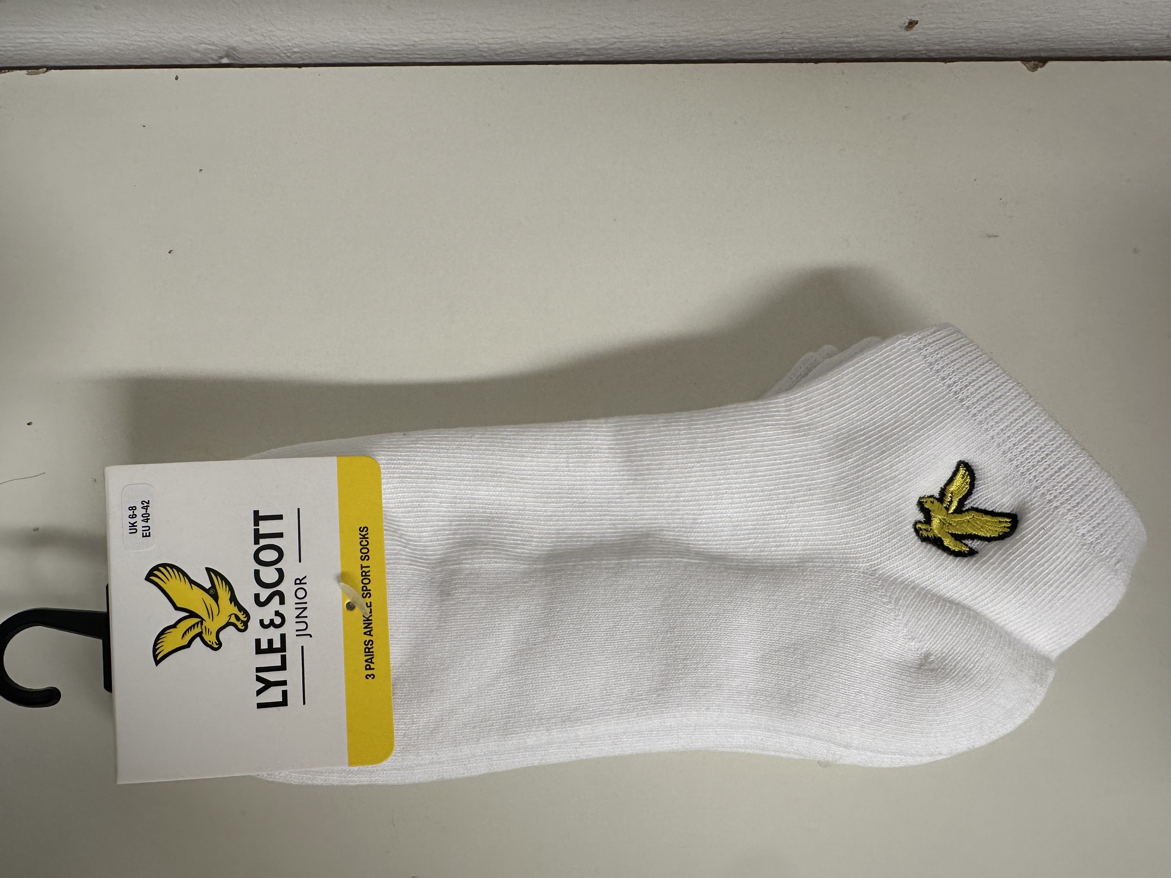 Gant 3 pair Ankle Sport Socks Bright White
