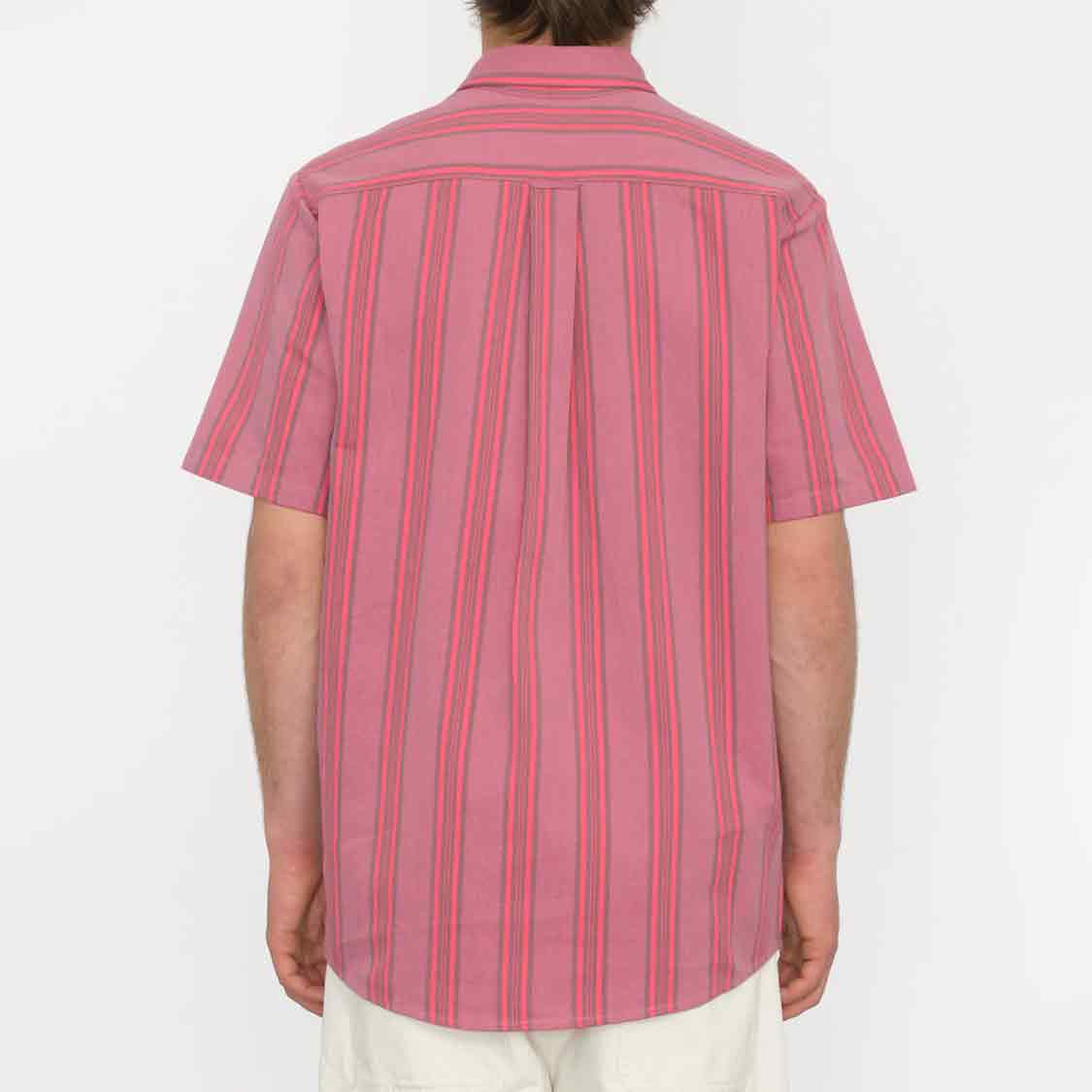 Volcom - Newbar Stripe S/S Shirt Washed Ruby - 2