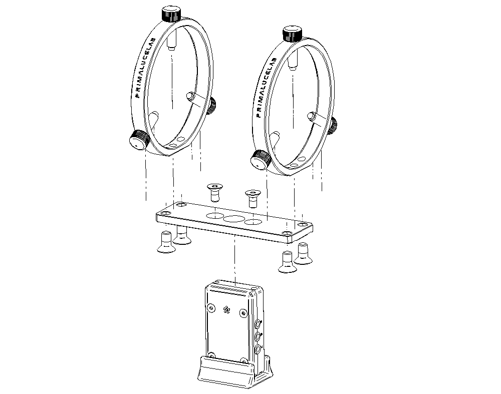 PRIMALUCELAB KIT FÖR ANSLUTNING AV 60 MM GUIDETELESKOP PÅ ECCO2 - 5