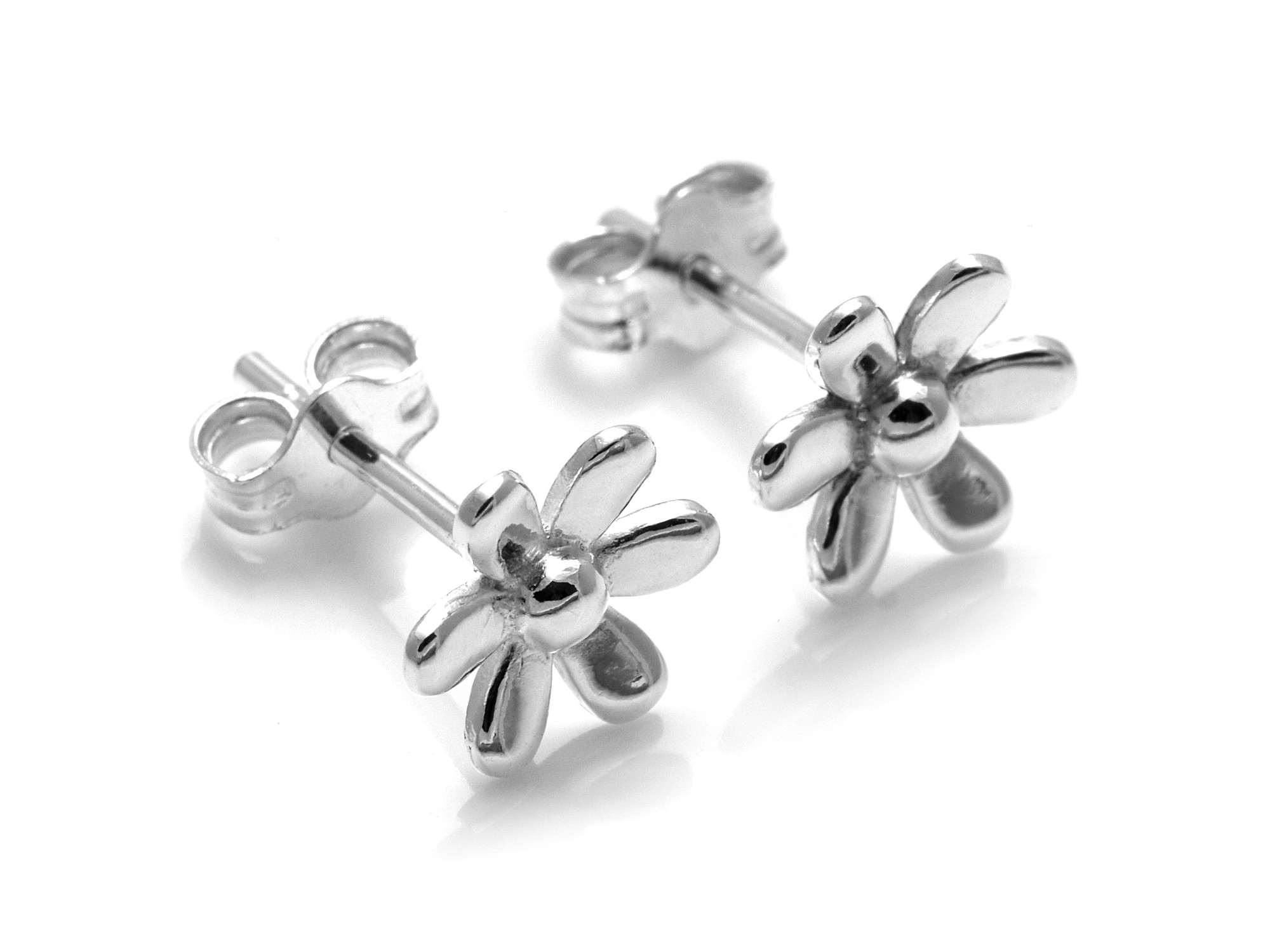 Blomma Örhängen i Äkta 925 Silver, Blom Örhänge, Blomster Accessoar, Natur Smycke