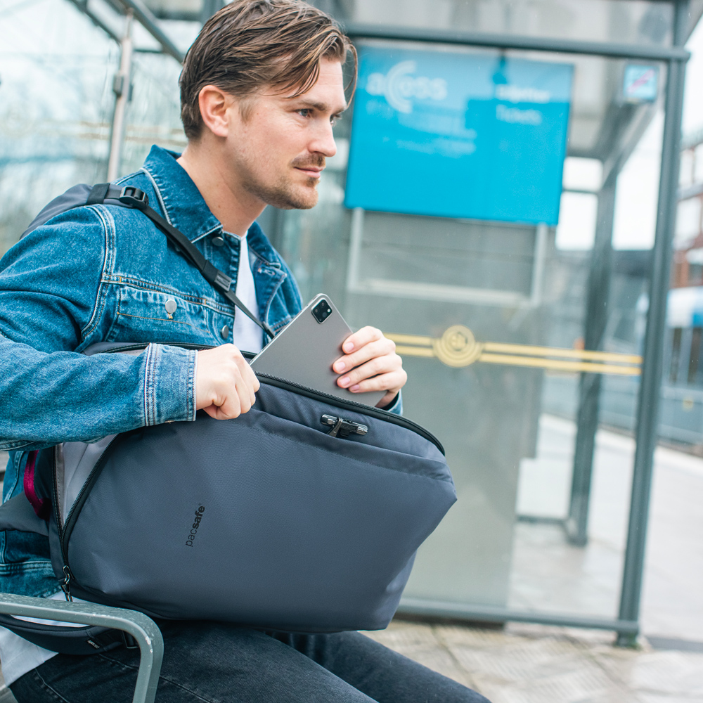 Stöldsäker ryggsäck - PACSAFE Metrosafe X Anti-Theft 16-Inch Commuter Backpack Slate - 11