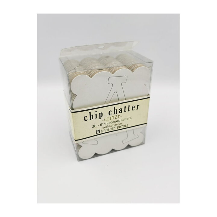 Pressed Petals Chipboard Letters - Chip Chatter Glitzy
