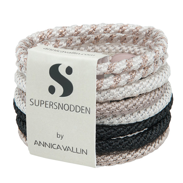 Annica Vallin - Supersnodden  Mini  8-pack Black / Light Beige/ Ivory