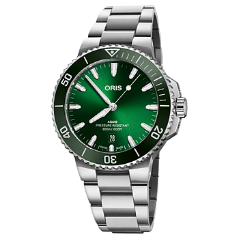 01 733 7787 4157-07 8 22 04PEB Oris Aquis Date 41,5 grön