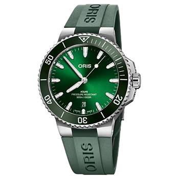 01 733 7787 4157-07 4 22 37FC Oris Aquis Date 41,5 grön