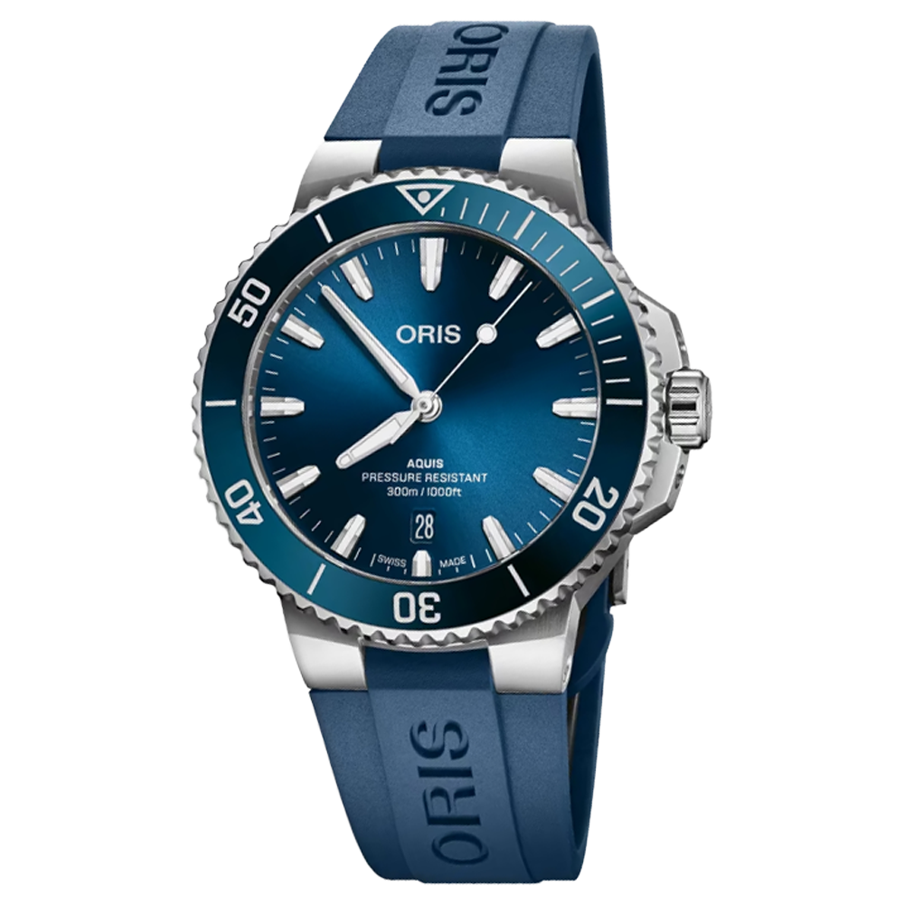 01 733 7787 4135-07 4 22 35FC Oris Aquis Date 41,5 blå