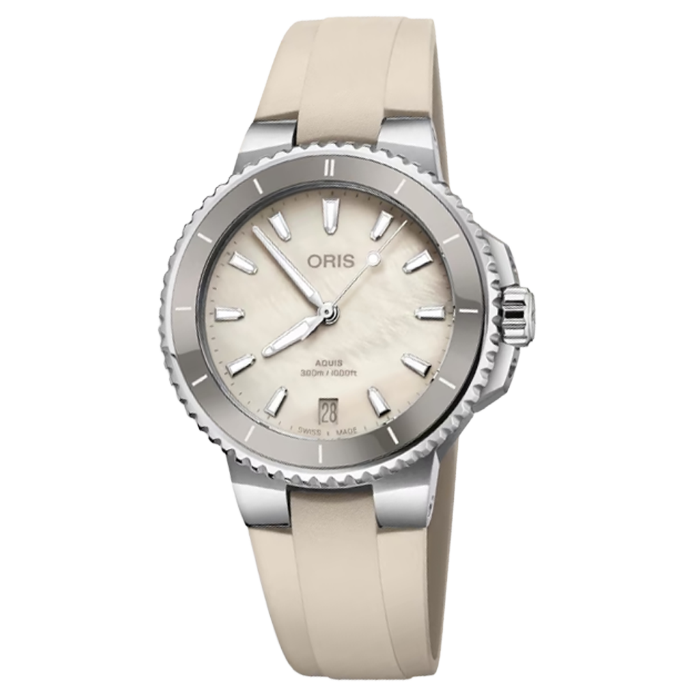 01 733 7792 4151-07 4 19 61FC Oris Aquis Date 36,5 pärlemor