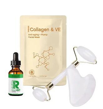 Valkoinen Jade Roller, Retinol Face Pack -kasvopakkaus