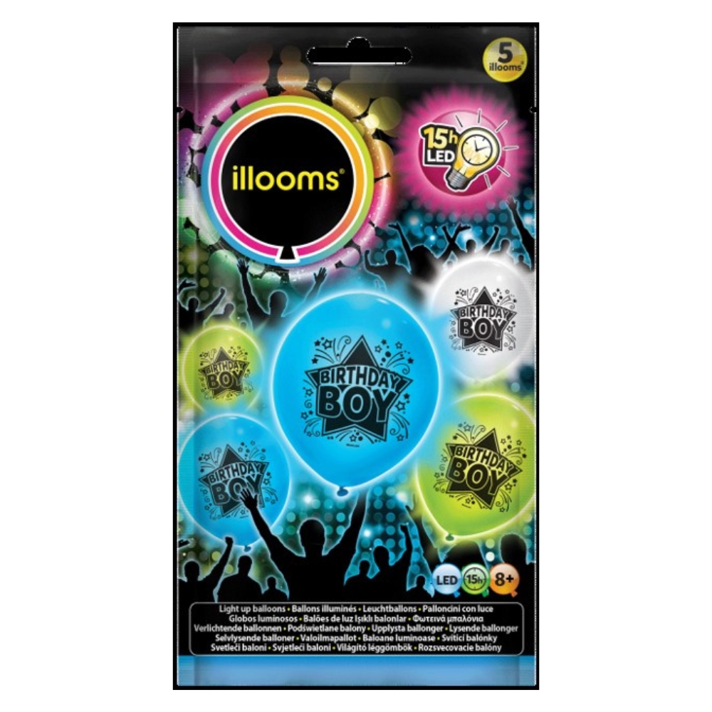 Illooms Brithday Boy 38cm LED 5-pack