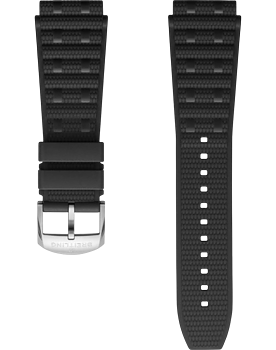 Breitling Rouleaux gummiband svart 22 mm