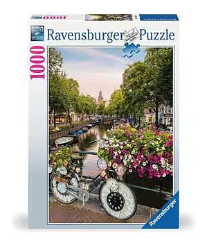 Bicycle and Flowers in Amsterdam 1000 Bitar Ravensburger