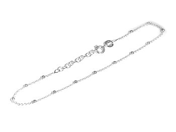 Enkelt Armband i Äkta 925 Silver med Sammanlänkade Silverkulor