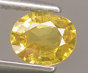 0.44 ct mycket vacker oval slipad naturlig gul safir ädelsten - 3