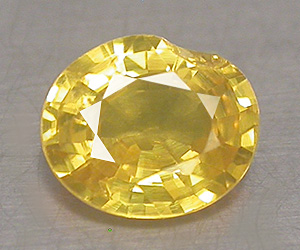 0.44 ct mycket vacker oval slipad naturlig gul safir ädelsten