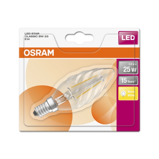 Osram LED-lampa Vriden Kron Star Classic BW 2.5W / E14 / EEK: A++