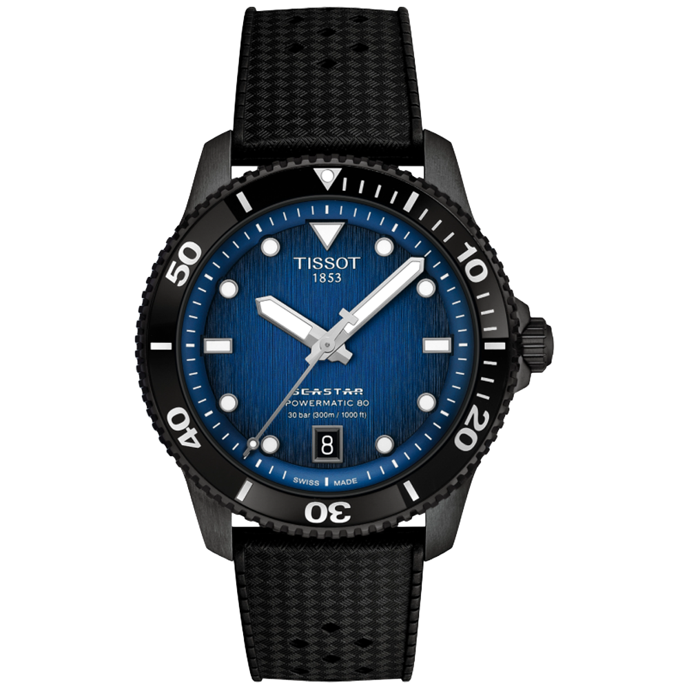 T120.807.37.041.00 Tissot Seastar 1000 Powermatic 80, blå 40