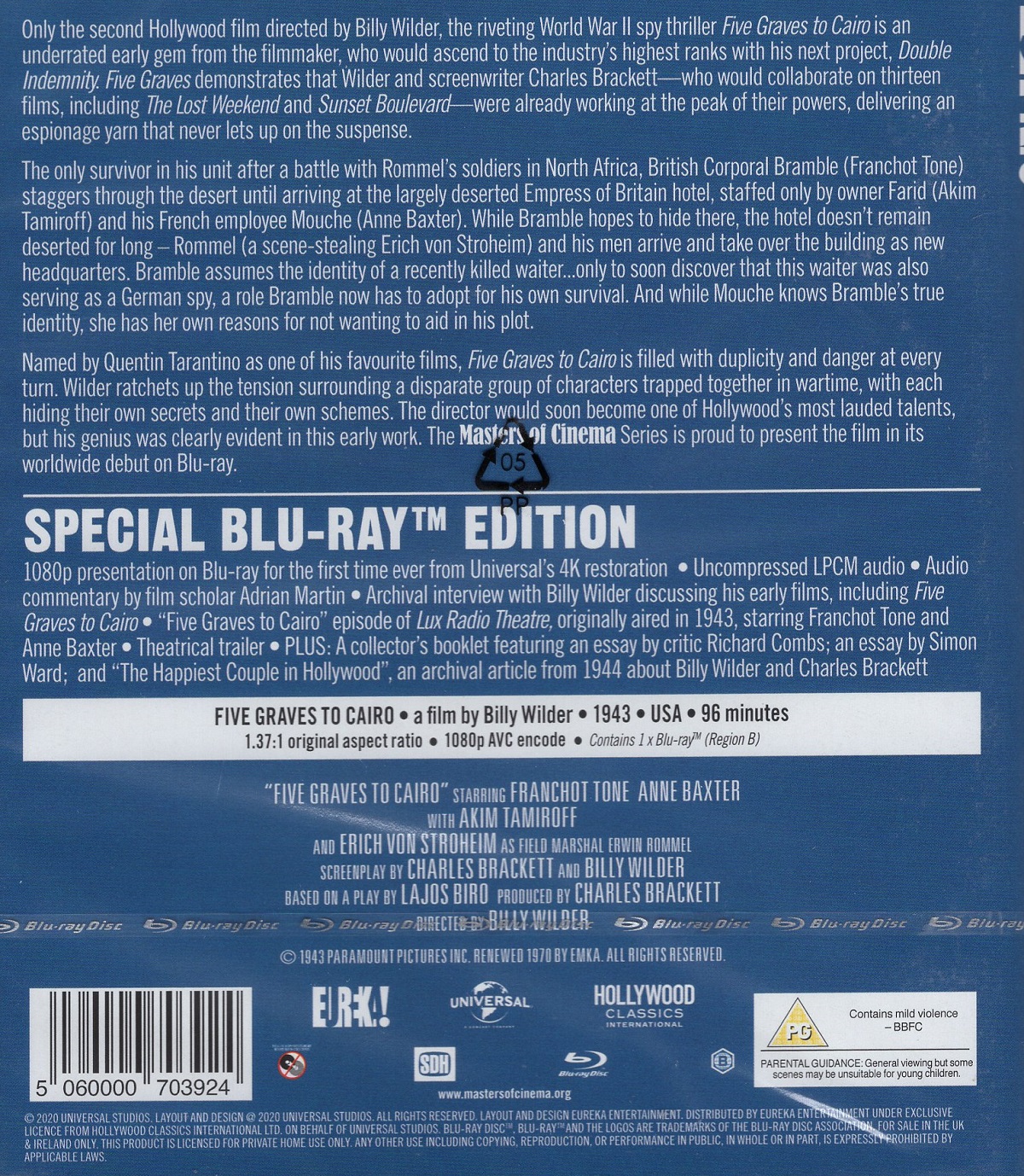 Five Graves To Cairo (ej svensk text) (Blu-ray) - 2