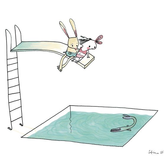 Brokiga poster - Trampoline, 24x30 cm