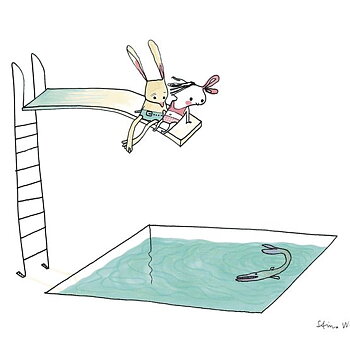 Brokiga poster - Trampoline, 24x30 cm