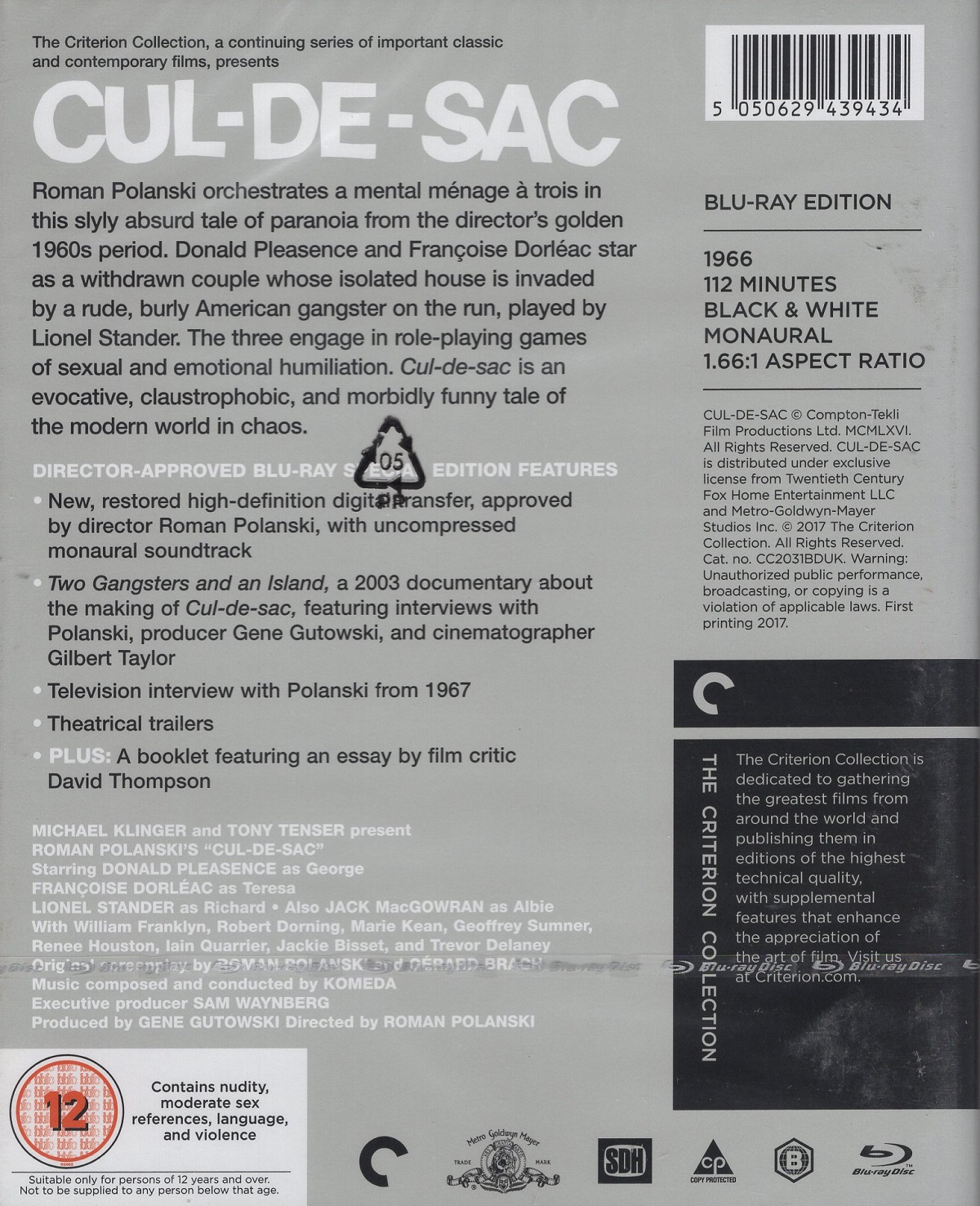 Cul-De-Sac (Criterion Collection) (ej svensk text) (Blu-ray) - 2
