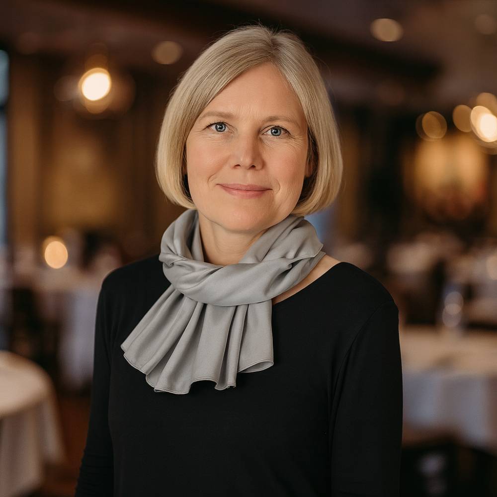 Mellangrå Sidensjal Ingela - 4